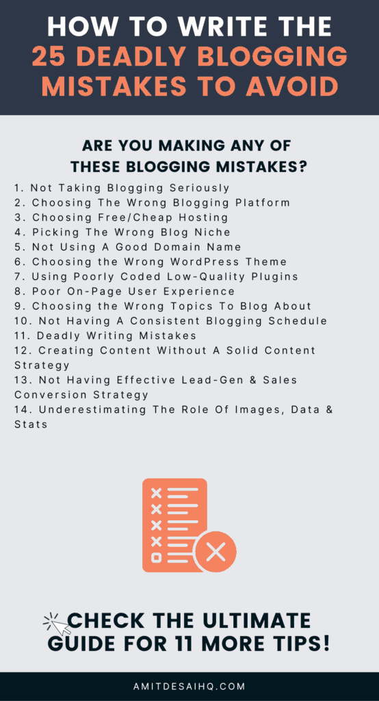 deadly blogging mistakes to avoid