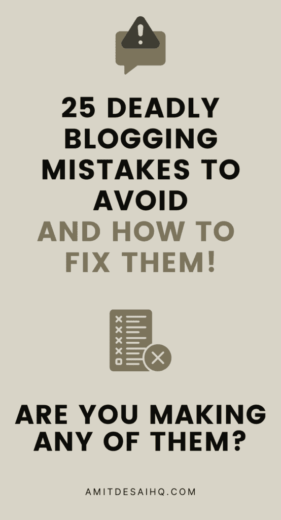 25 deadly blogging mistakes