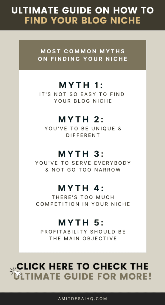 find your blog niche - most common myths