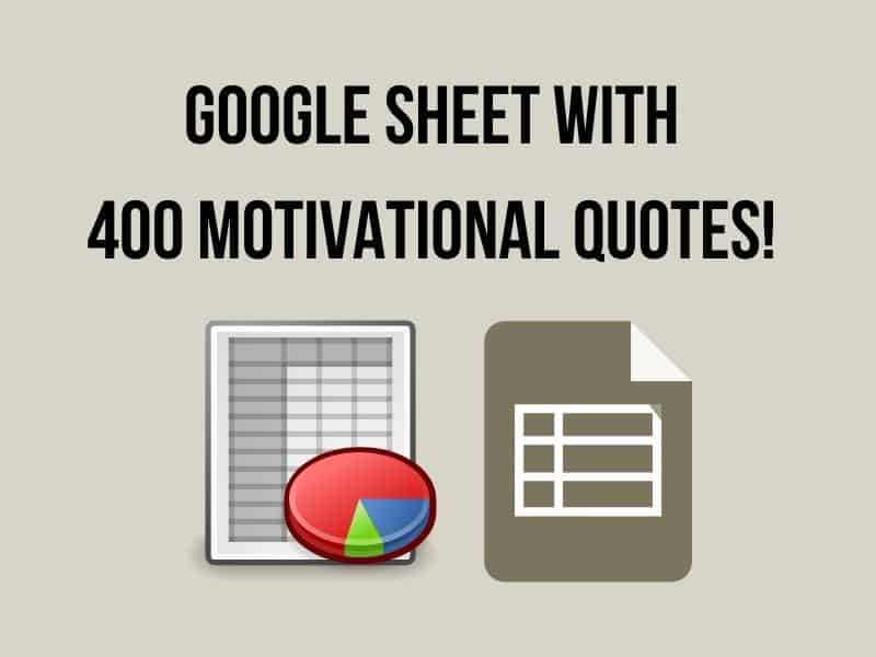 4 google sheet with quotes content mojo