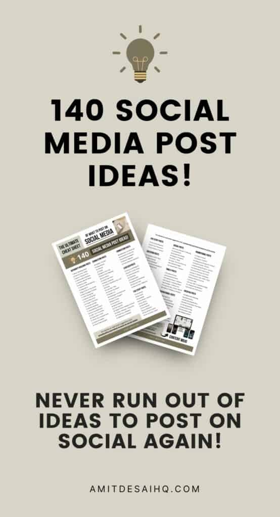 140 social media post ideas for business