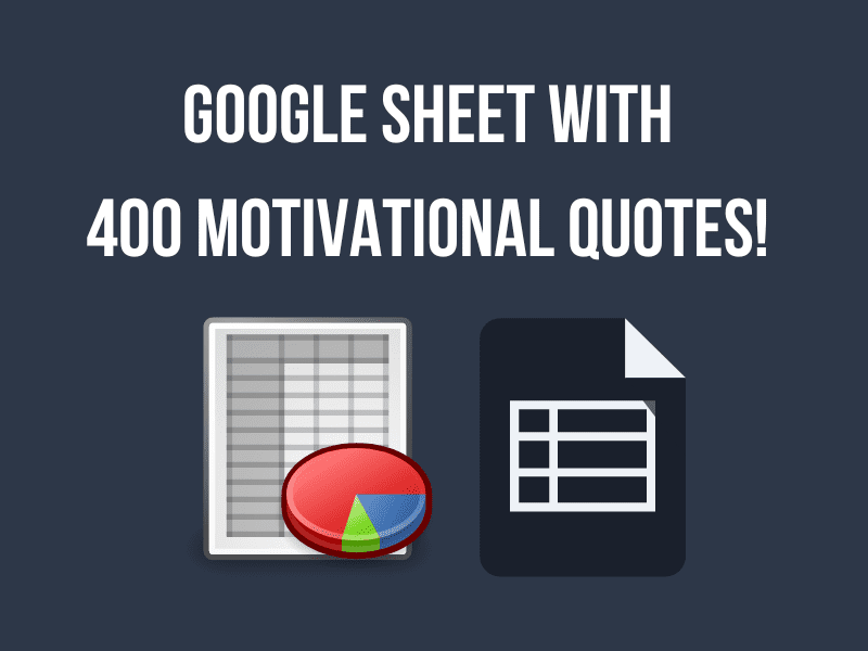 google sheet with quotes